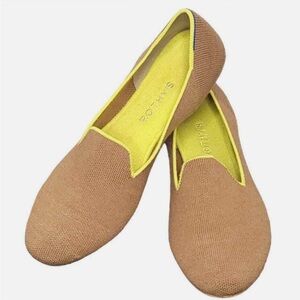 merino wool beige tan loafer flats